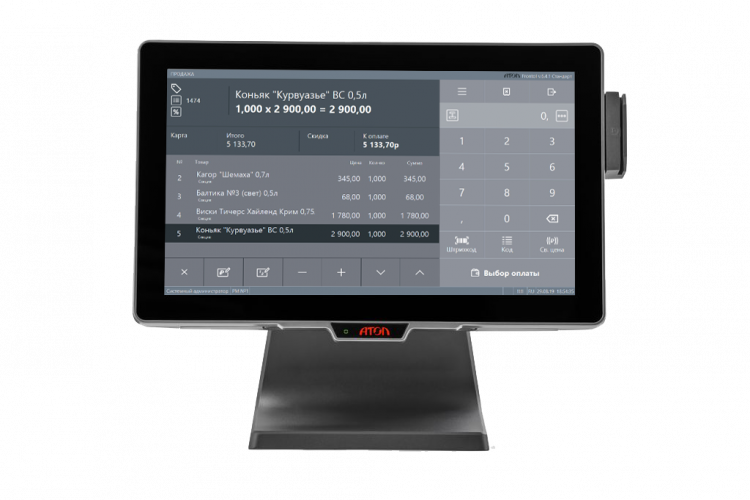 Сенсорный моноблок АТОЛ JAZZ 16 SSD 4 GB DDR3L MSR Windows 10 IoT артикул 51679 15.6