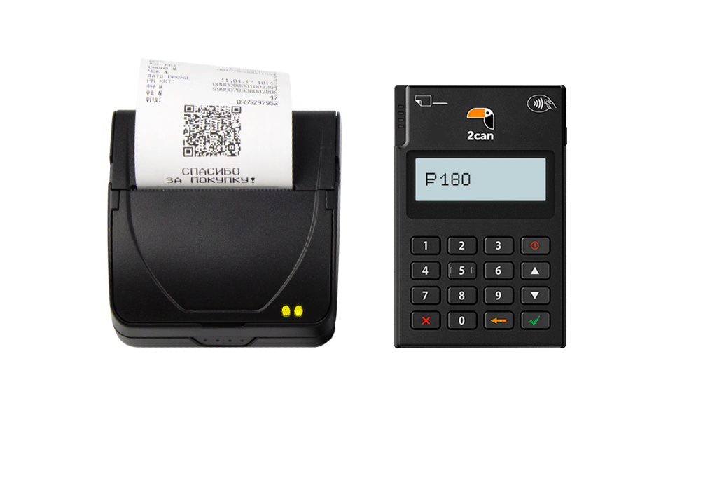 ККТ АТОЛ 15Ф. Мобильный. USB (Wifi, BT, АКБ) + 2Can 