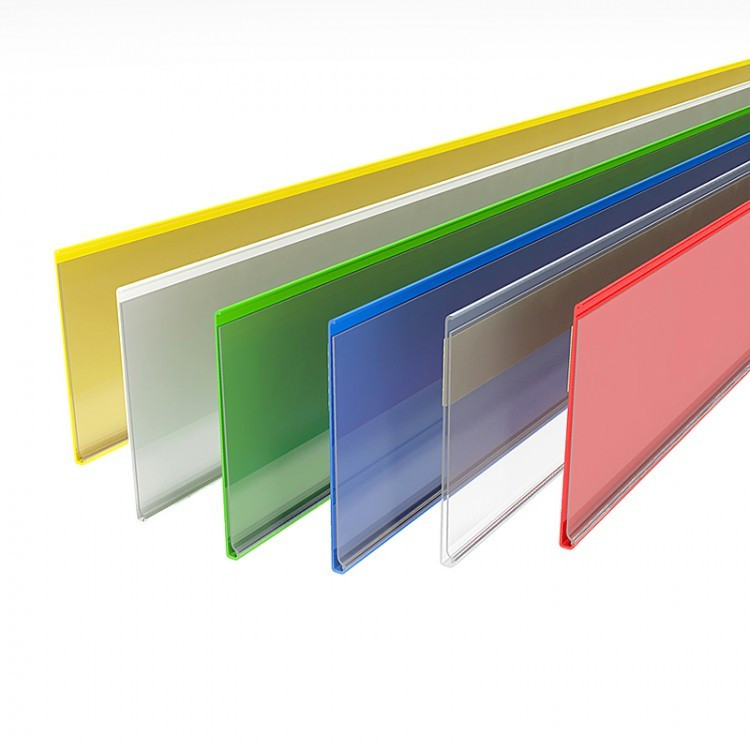 Ценникодержатель полочный самоклеющийся (1000 мм) цветной артикул 0021-1095 красный