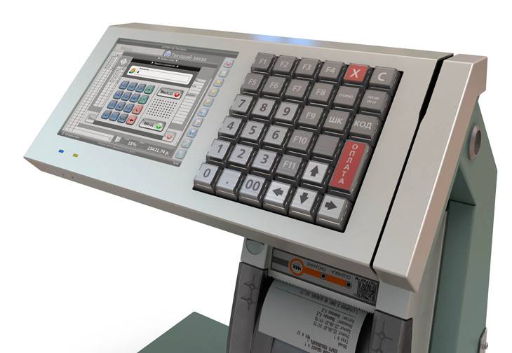 POS-система "ШТРИХ-miniPOS SCALE" ("ШТРИХ-СЛИМ" 300 МН 15-2.5)("ККТ "ШТРИХ-ЛАЙТ-01Ф" с ФН)(ДЯ "ШТРИХ-CD" черный/бежевый) 