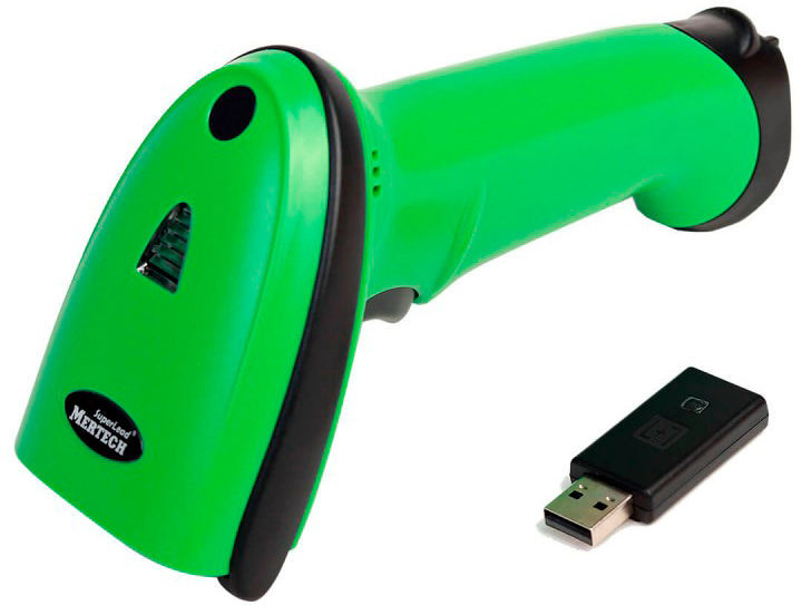 Беспроводной сканер штрих-кода MERTECH CL-2200 BLE Dongle P2D USB green артикул 4828