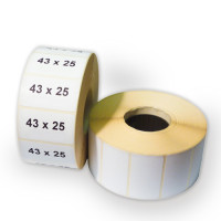 Этикетка 43x25 (900 шт.) полуглянец (термотрансферная)