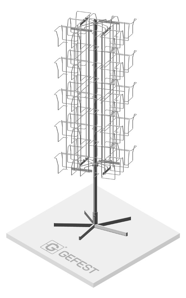 Стойка вращающаяся 40 ячеек для колготок артикул СТ.ВР.11