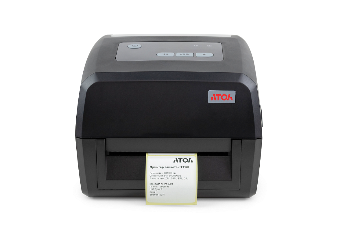 Принтер этикеток АТОЛ ТТ44 300 dpi OTG, LCD 