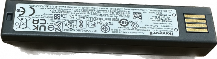 Аккумулятор LiION для  беспроводных сканеров 1202/1452/1902/1911i/1981i/3820/3820i артикул BAT-SCN01A                  